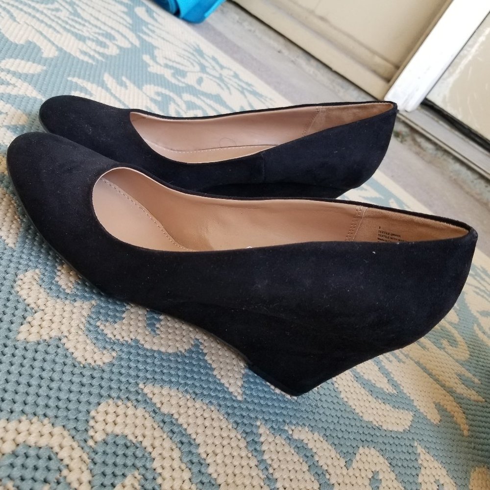 Merona black wedge heel